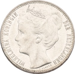 1 Gulden. Wilhelmina. 1901. AUnc.