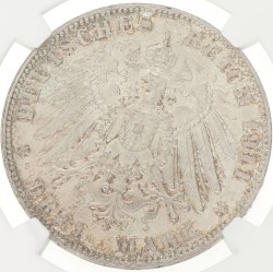 German states. Bavaria. Luitpold. 3 Mark - 90th birthday. 1911 D. MS 65