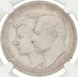 German states. Saxe-Weimar-Eisenach. Wilhelm Ernst. 3 Mark - Duke's Marriage. 1910 A. UNC details.
