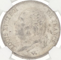 France. Second kingdom. Louis XVIII. 5 Francs. 1817 A. AU 58