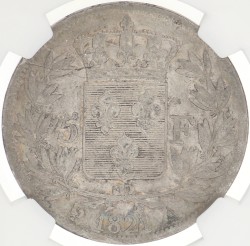 France. Second kingdom. Louis XVIII. 5 Francs. 1821 A. XF 40