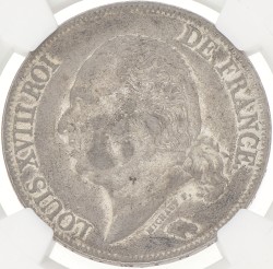 France. Second kingdom. Louis XVIII. 5 Francs. 1822 W. AU 53