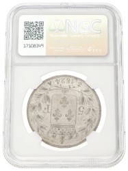 France. Second kingdom. Louis XVIII. 5 Francs. 1824 A. AU 55