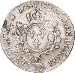France. Kingdom. Louis XVI. Ecu. 1783 Cow. VF