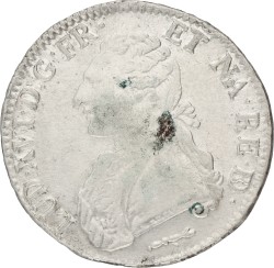 France. Kingdom. Louis XVI. Ecu. 1784 Cow. XF -