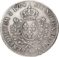 France. Kingdom. Louis XVI. Ecu. 1790 A. XF