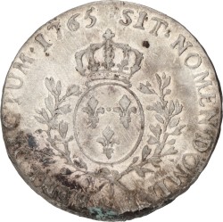 France. Kingdom. Louis XV. Ecu. 1765 &. VF