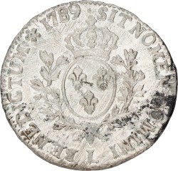 France. Kingdom. Louis XVI. Ecu. 1789 L. VF / XF