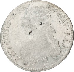France. Kingdom. Louis XVI. Ecu. 1784 K. VF