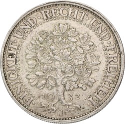 Germany. Weimar republic. 5 Mark. 1932 J. VF +