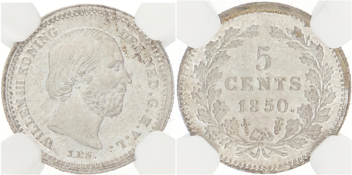5 Cent. Willem III. 1850. MS 67