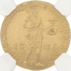Gouden dukaat. Willem I. 1819. MS 62