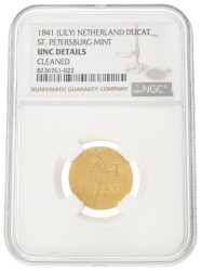 Gouden dukaat. Sint Petersburg. Willem II. 1841 Leli. UNC details.