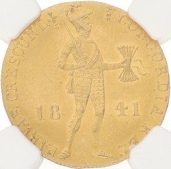 Gouden dukaat. Sint Petersburg. Willem II. 1841 Leli. UNC details.