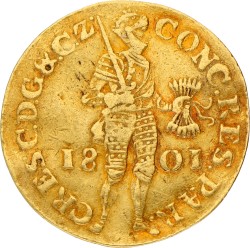 Gouden dukaat. Gelderland. 1801. F +