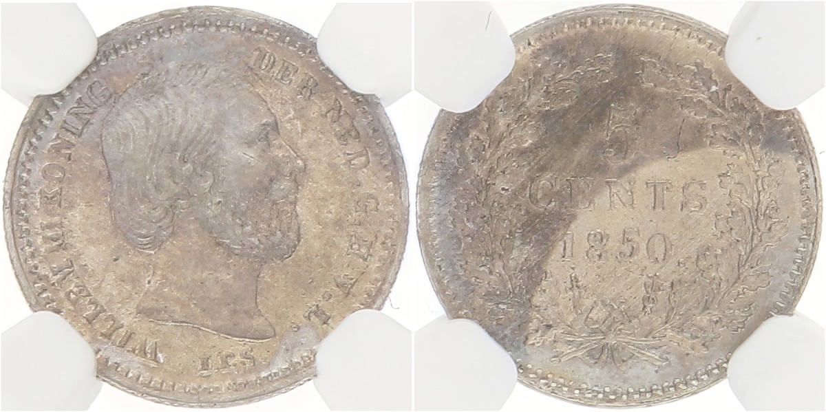 5 Cent. Willem III. 1850. MS 62