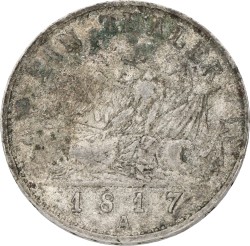 German states. Prussia. Friedrich Wilhelm II. Thaler. 1817 A. VF