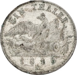 German states. Prussia. Friedrich Wilhelm II. Thaler. 1819 D. VF +