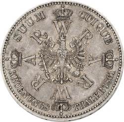 German states. Prussia. Wilhelm I. Thaler. 1861. XF