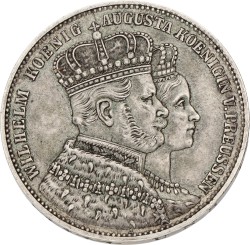 German states. Prussia. Wilhelm I. Thaler. 1861. XF