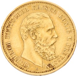 German states. Prussia. Friedrich. 10 Mark. 1888 A. VF / XF