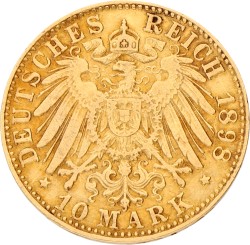 German states. Hamburg. 10 Mark. 1898 J. XF
