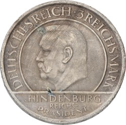 Germany. Weimar republic. 3 Mark - Weimar constitution. 1929 A. XF +