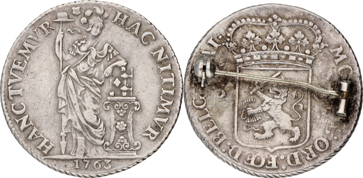 3 gulden - generaliteit. Utrecht. 1763. VF +
