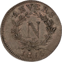 Belgium. Antwerp. Napoleon. 10 Centimes - Siege of Antwerp. 1814. XF