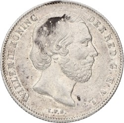 ½ Gulden. Willem III. 1862. XF