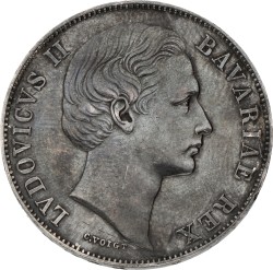 German states. Bavaria. Lüdwig II. Thaler. 1868. VF / XF