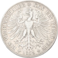 German states. Frankfurt. Thaler. 1859. F +