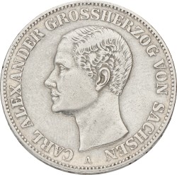 German states. Sachsen-Weimar-Eisenach. Thaler. 1870. VF +