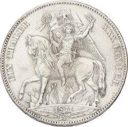 German states. Saxony. Johann. Thaler - Victory. 1871. XF