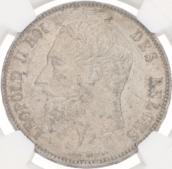 Belgium. Leopold II. 5 Francs. 1870. MS 61