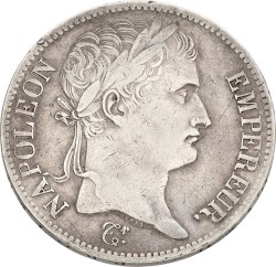 France. Napoleon I. 5 Francs. 1813 L. VF +