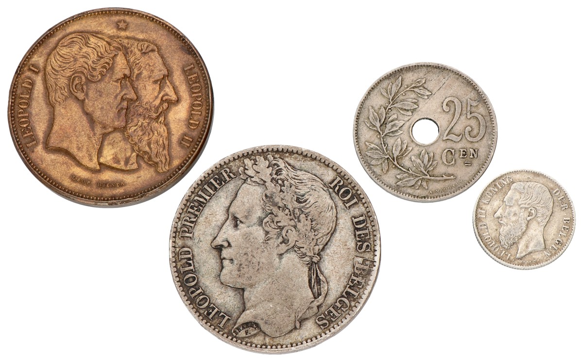 Belgium. Lot (4) Mixed. Average VF