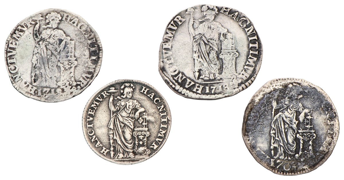 Lot (4) Gulden & 10 stuiver - Generaliteits. Average VF