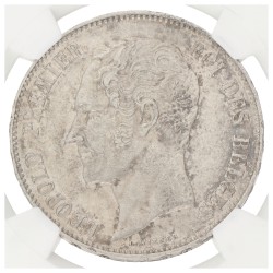 Belgium. Leopold I. 5 Francs. 1865. AU 53