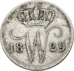25 Cent. Willem I. 1829 B. VF -