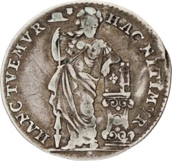 Halve generaliteitsgulden van X stuiver. V.O.C. (Utrecht). 1786. F +