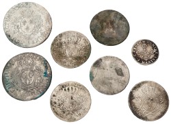 France. Louis XV & XIV. Lot (8) Mixed. Average F