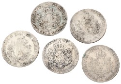 France. Louis XV & XVI. Lot (5) Écu. Average VF