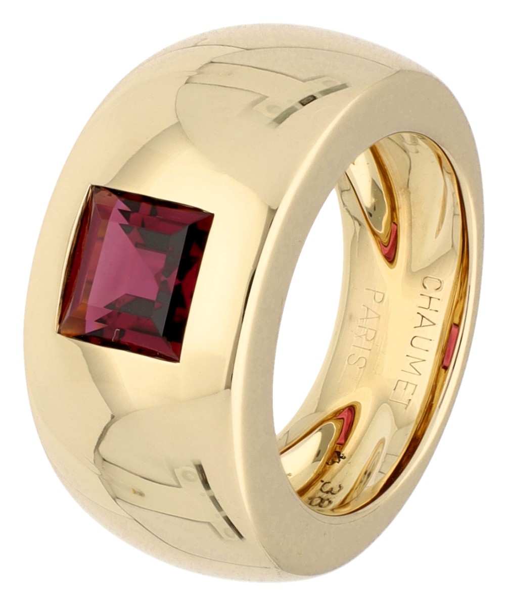 Chaumet 18K geelgouden ring bezet met ca. 1.60 ct. toermalijn 