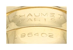 Chaumet 18K geelgouden Diamond Cross Liens ring
