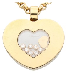 Chopard 18K geelgouden Happy Diamonds collier 