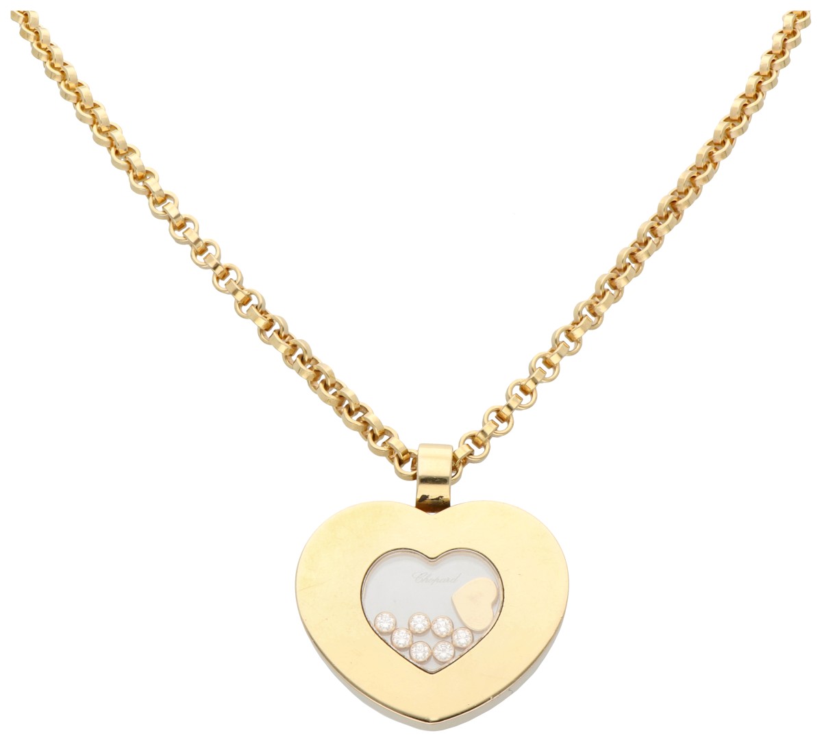 Chopard 18K geelgouden Happy Diamonds collier 