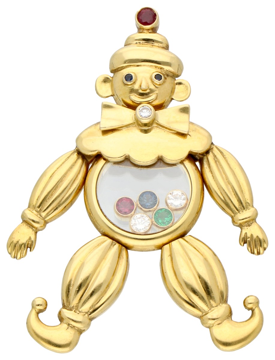 Chopard 18K geelgouden 'Happy Diamonds Clown' hanger