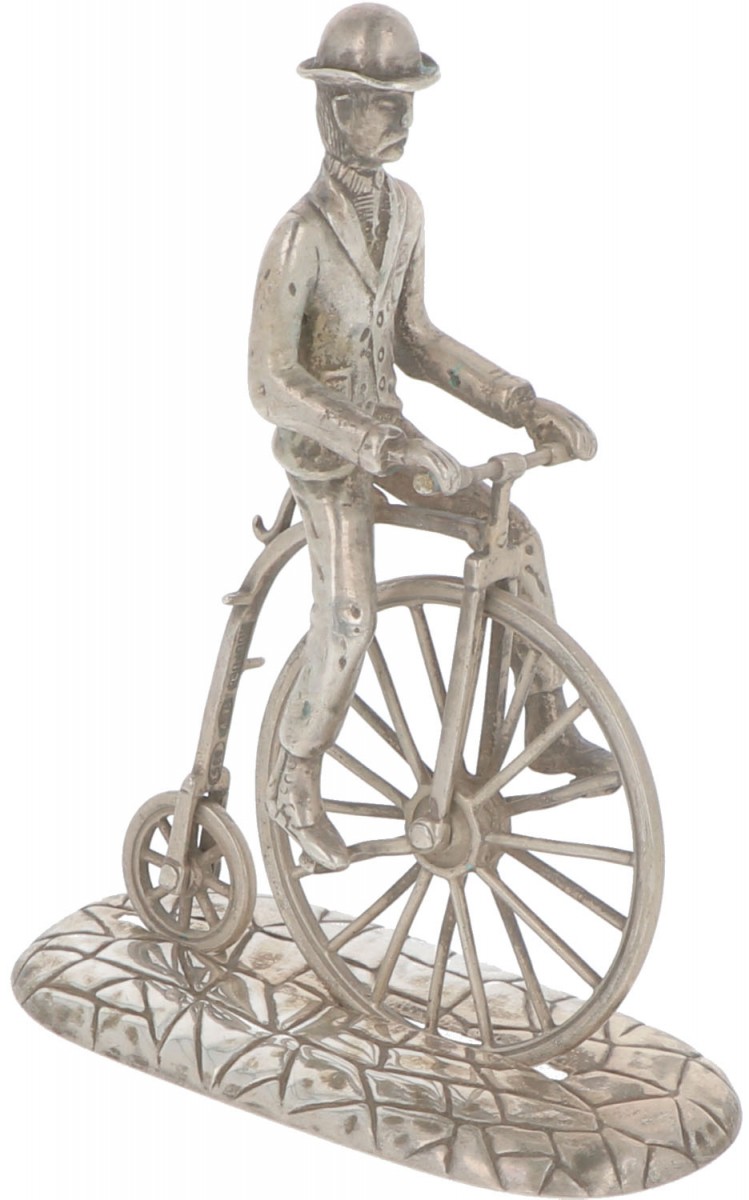 Miniatuur vélocipède zilver.