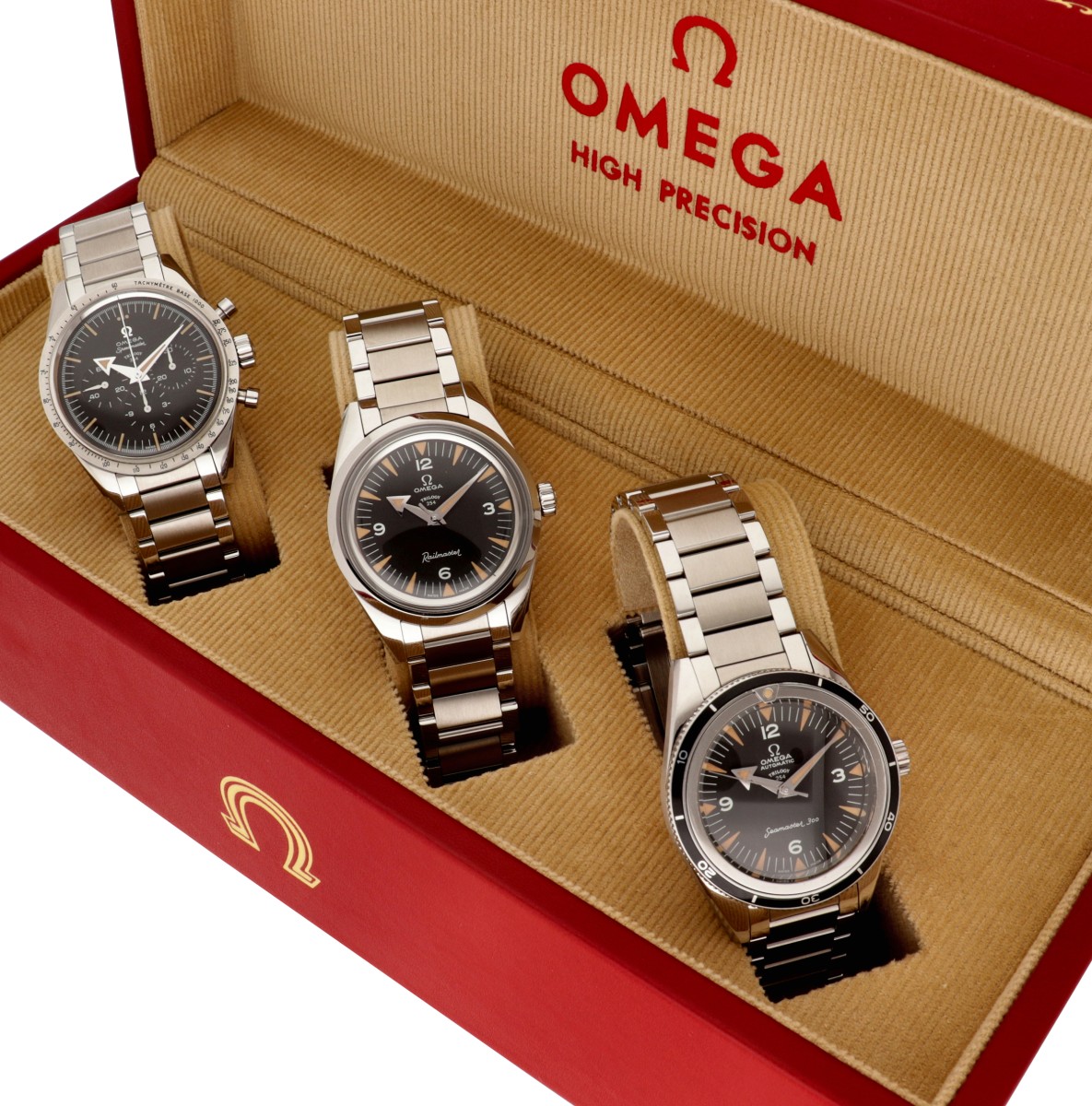 Omega Speedmaster, Railmaster & Seamaster - Limited Edition Trilogy Set - 2018